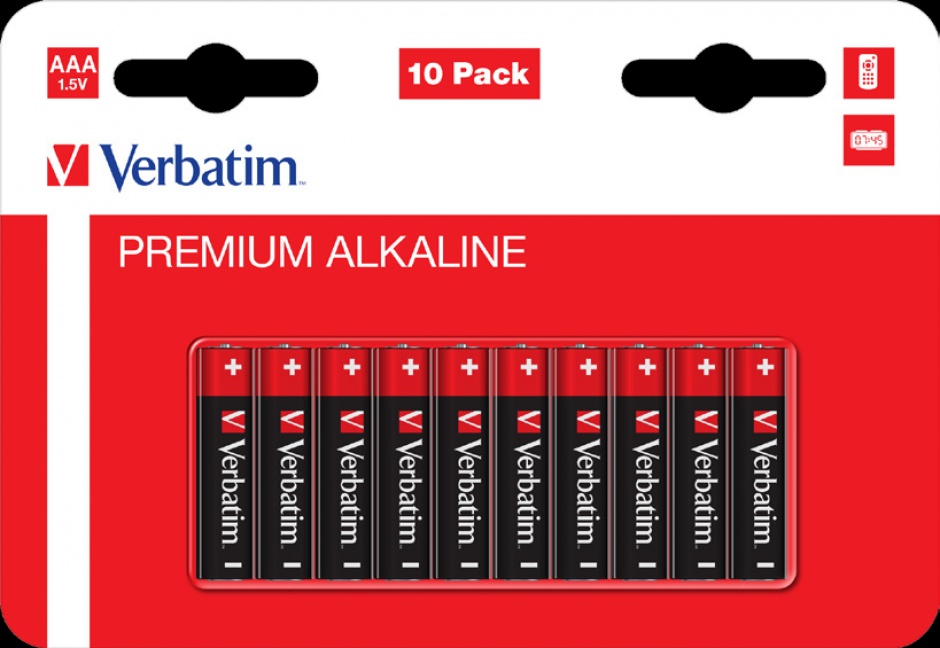 Imagine Set 10 buc baterie alcalina AAA/LR3, Verbatim 49874